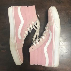 Pink high top vans in great condition!!